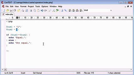 Beginner PHP Tutorial - 24 - Triple Equals_‏_1