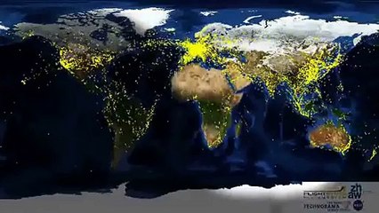 Télécharger la video: La carte mondiale des vols d'avions en 24h00 : incroyable