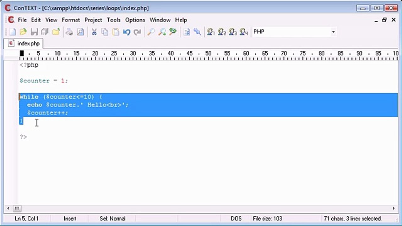 Beginner PHP Tutorial - 26 - do while Loop_‏_1