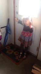 Little girl tries to explain how a cow got into the house