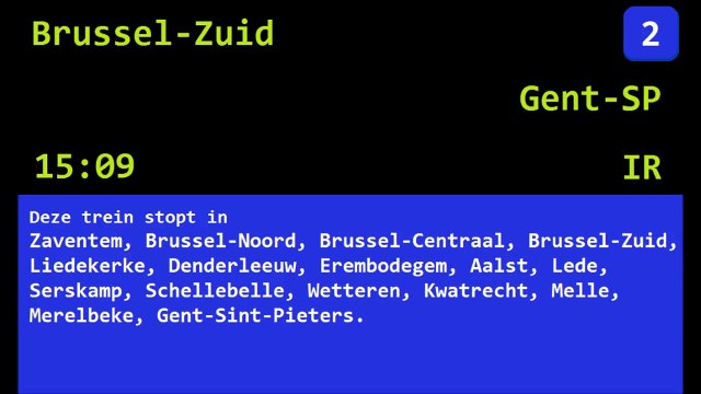 Annonces SNCB : Bruxelles-Aéroport / NMBS Omroepen : Brussel-Luchthaven