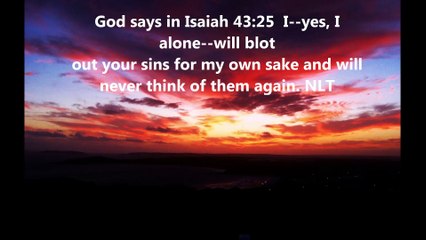God will never think of our sins again