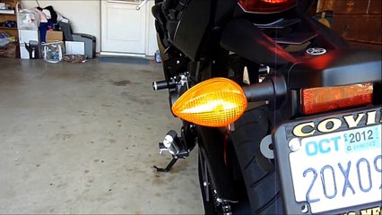 Motorcycle Flasher Relay, Yamaha FZ6R (Turn Signals, Lights) How-to Install and Demo