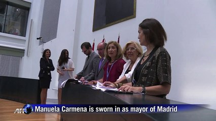 Former judge Manuela Carmena sworn in as mayor of Madrid