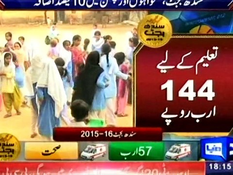 Dunya News- Budget with an outlay of Rs739 billion presented in Sindh Assembly