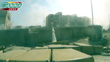 T 72 Tank with GoPro 1080p in Adra - Syria War