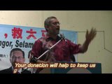 Hulu Selangor By-Election: Khalid Samad at Kg Baru Kalumpang (1)
