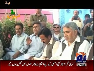 shahbaz Sharif on Bus traveling