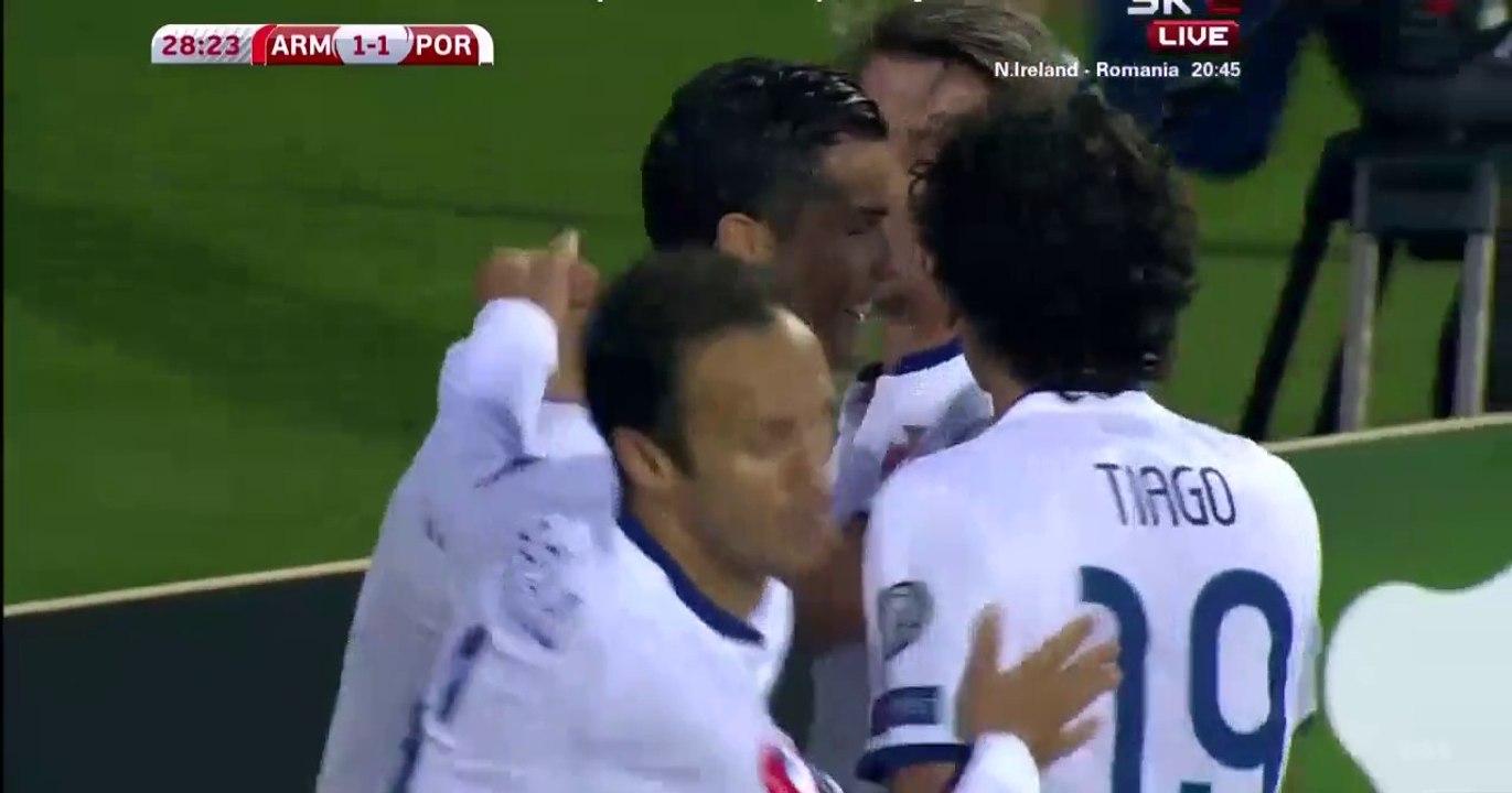 Cristiano Ronaldo Penalty Kick | Armenia 1-1 Portugal 13.06.2015 HD (Euro 2016 Qualifiers)