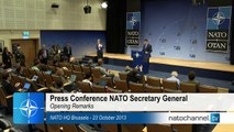 NATO Secretary General, Chairman of NATO-Russia Council, Press Conference, 23 October 2013 - Pt.1/2