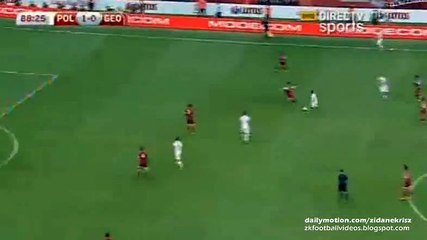2-0 Robert Lewandowski Goal - Poland v. Georgia 13.06.2015
