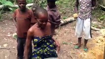 Pygmies yodeling at well site