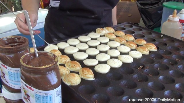 London Street Food. The Dutch Sweet Pancakes from the Netherlands. Camden Lock Market