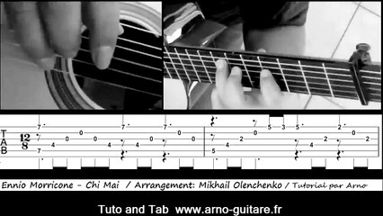 Ennio Morricone - Chi Mai - Fingerstyle guitar with Tab / Tuto