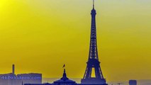 Amazing Eiffel Tower Sunset 4K - time lapse -  4K resolution