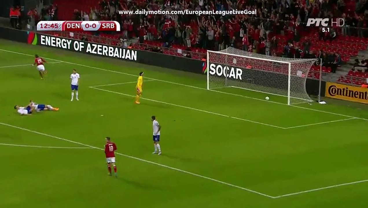 Yussuf Poulsen 1_0 Great Goal _ Denmark - Serbia 13.06.2015 HD