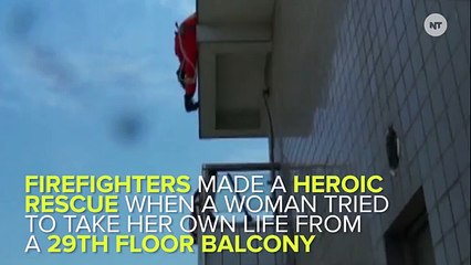 Firefighters Scaled A Building To Save A Woman About To Jump