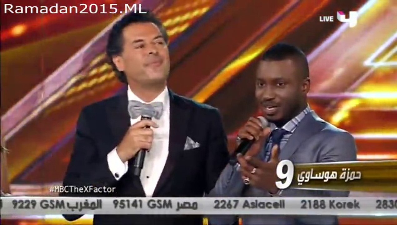 راغب علامة يغني مع حمزة هوساوي في الحلقة الاخيرة من برنامج The X Factor 2015
