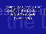 Hide the Recycle Bin icon in just 3 seconds!