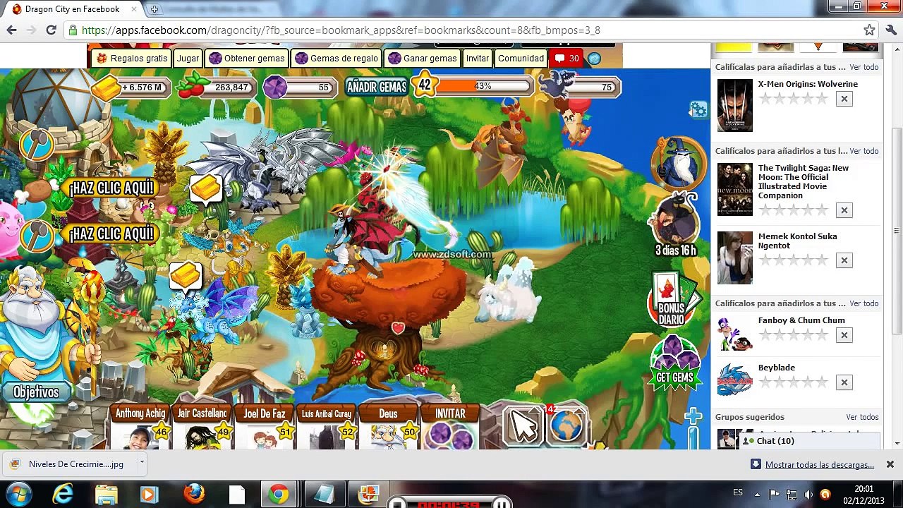 como sacar al dragon luminiscente al 100 % en dragon city