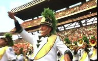 The UH Marching Band performs the Hawaii Five-0 theme song