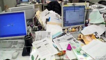 地震発生時 福島テレビ報道フロア