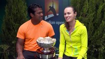 Mixed doubles Martina Hingis and Leander Paes interview - Australian Open 2015