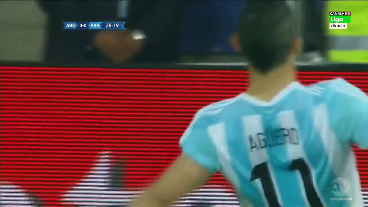 Agüero Goal 1:0 | Argentina vs Paraguay - Copa América 13.06.2015