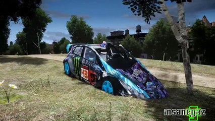 GRAND THEFT AUTO IV 2013 FORD FIESTA KEN BLOCK HOONIGAN CRASH TESTING AND DRIFTING HD