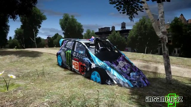 GRAND THEFT AUTO IV 2013 FORD FIESTA KEN BLOCK HOONIGAN CRASH TESTING AND DRIFTING HD