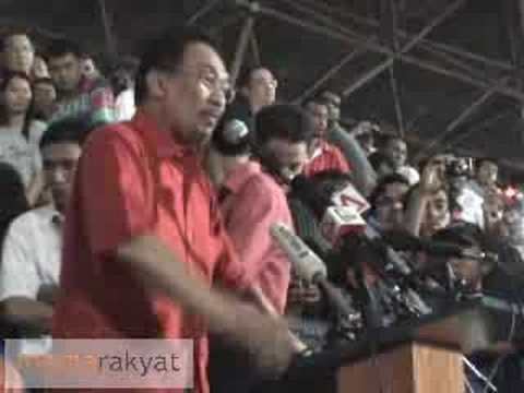 Anwar Ibrahim: Anti Fuel Hike Rally 06/07/08 Part 2