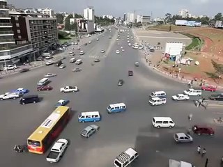 Pas besoin de feux rouge sur ce carrefour en Éthiopie.