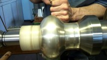 Metalldrücken ( Metal Spinning of aTeapot) eines Teekannen-Korpus in Silber 0925 Schritt2