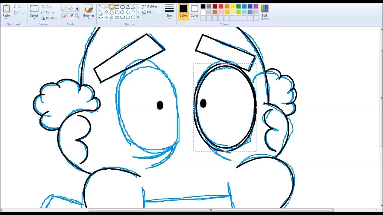 How to make a cartoon Animation (Microsoft Paint Tutorial) - video ...