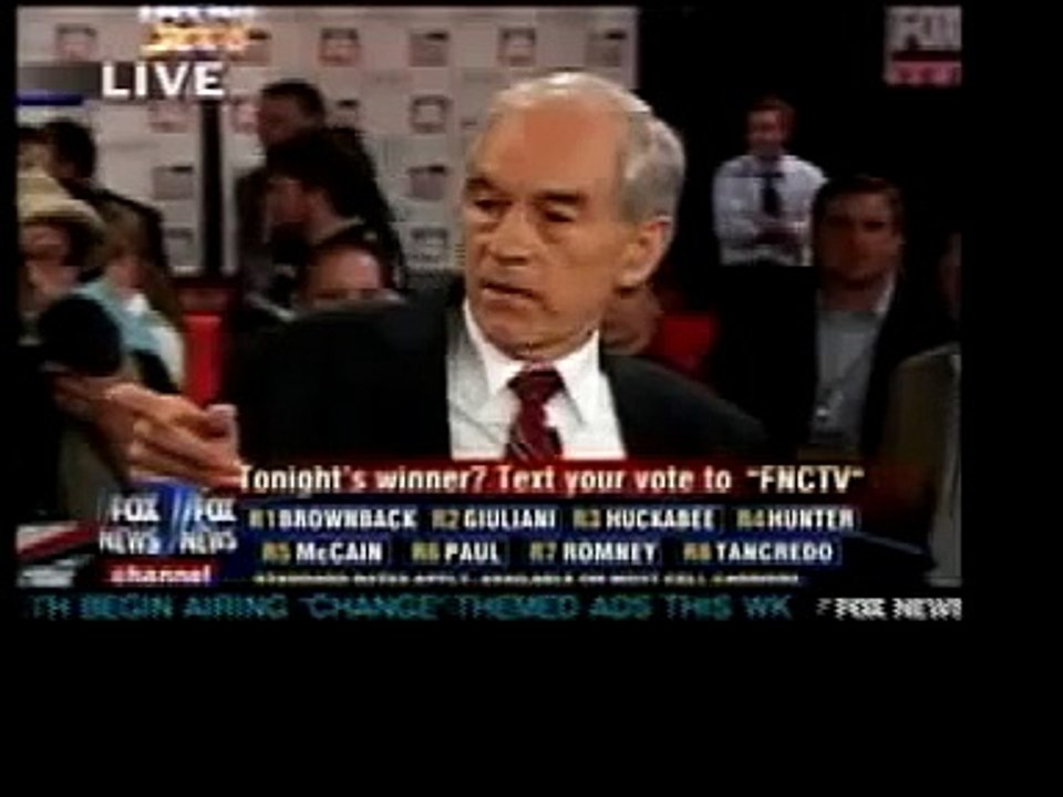 Ron Paul New Hampshire POST Debate on Fox News