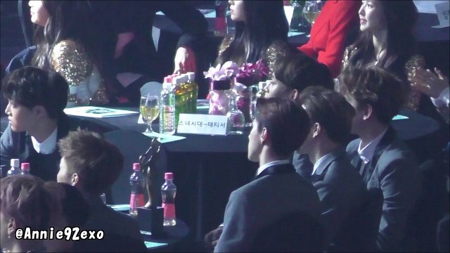 150122 52 during BEAST B2ST 비스트 ビースト Good Luck 12:30 EXO Baekhyun @ SMA 서울가요대상 artists seat