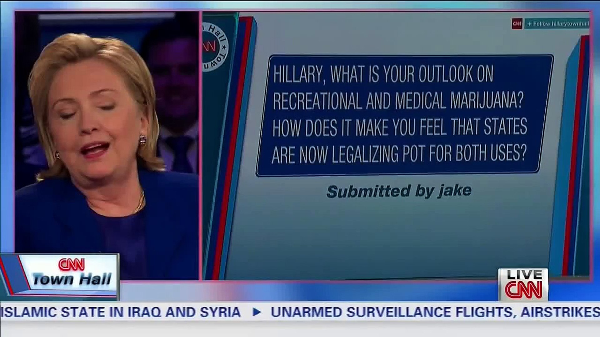 ⁣Hillary Clinton on marijuana