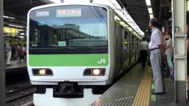 山手線新宿駅 夕方の超過密運転 Busy Trains Tokyo JR Yamanote Line Shinjuku Station