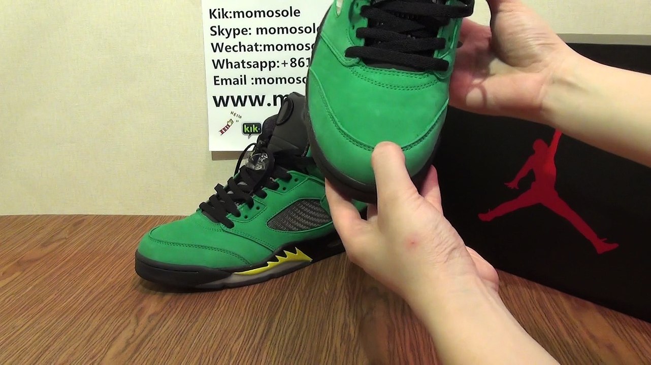 Authentic Air Jordan 5 Oregon Ducks