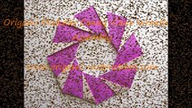 Origami Modular Candy-Cane Wreath