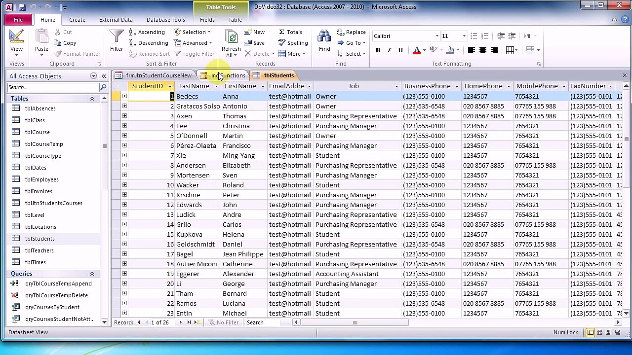32/50 - Macro Dlookup Functions - Microsoft Access 2010 Tutorial