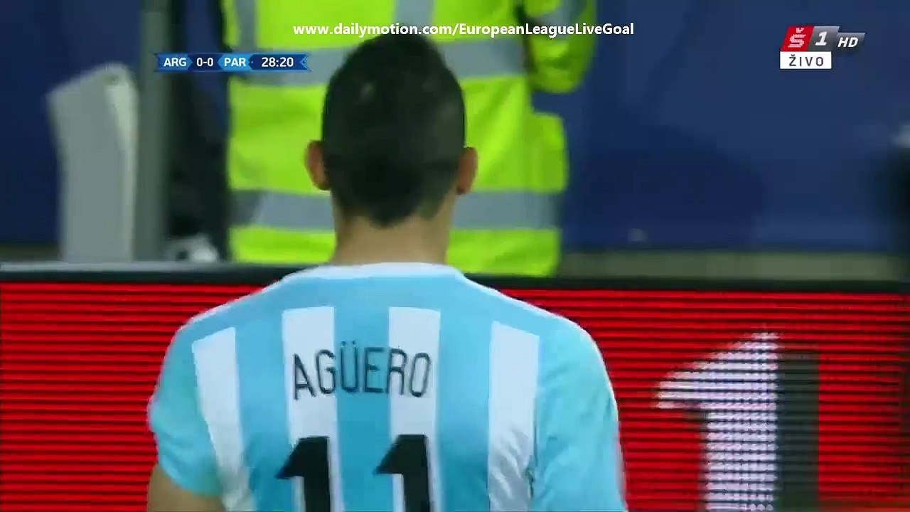 Sergio Aguero 1:0 | Argentina - Paraguay 13.06.2015 HD