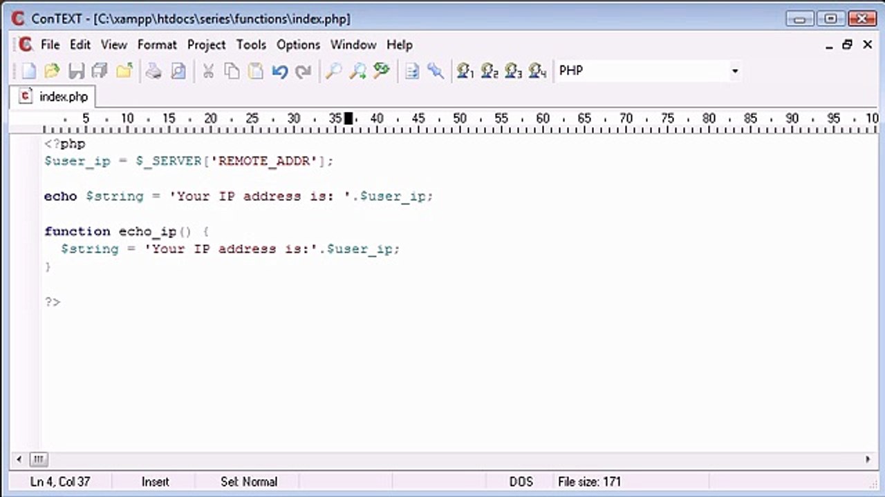 Beginner PHP Tutorial - 33 - Global Variables and Functions_‏_1