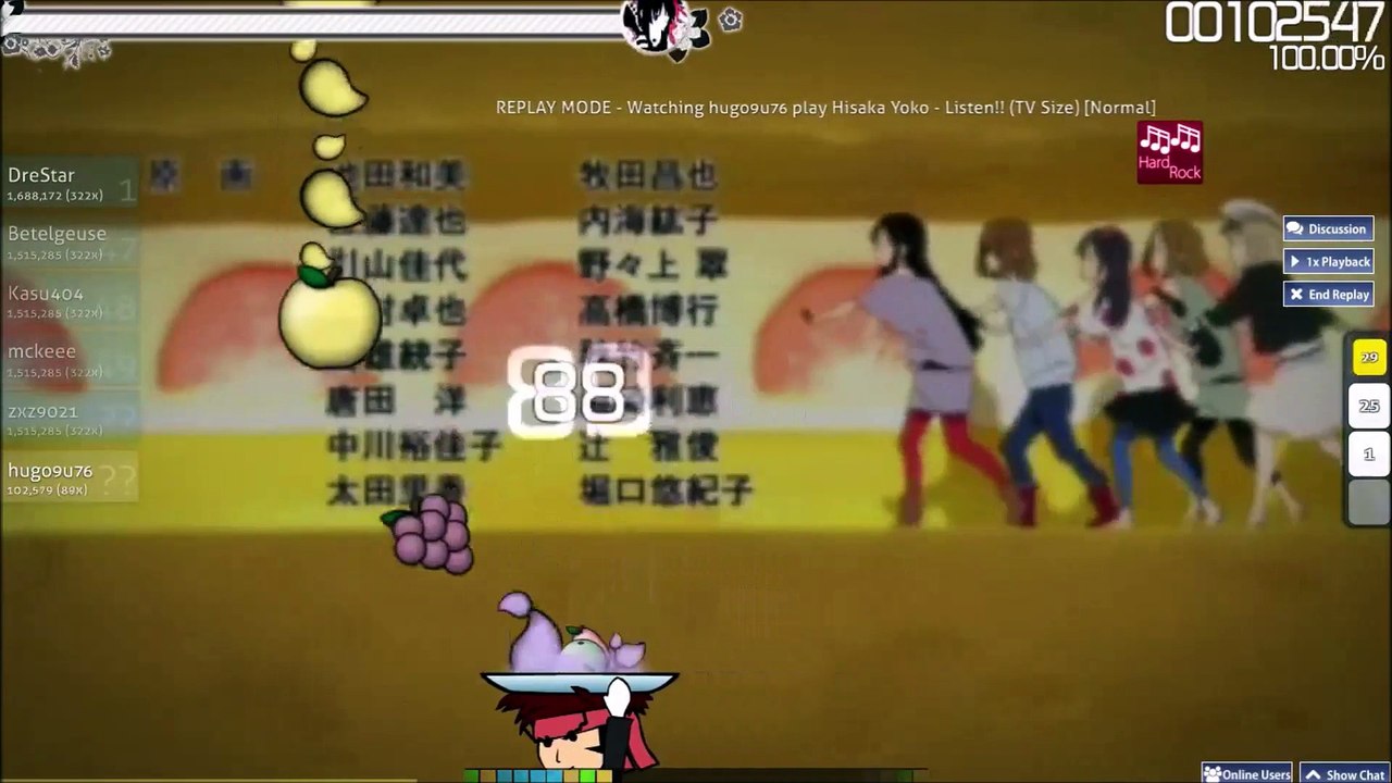 osu! Gameplay: Listen!! [Normal (HardRock)]