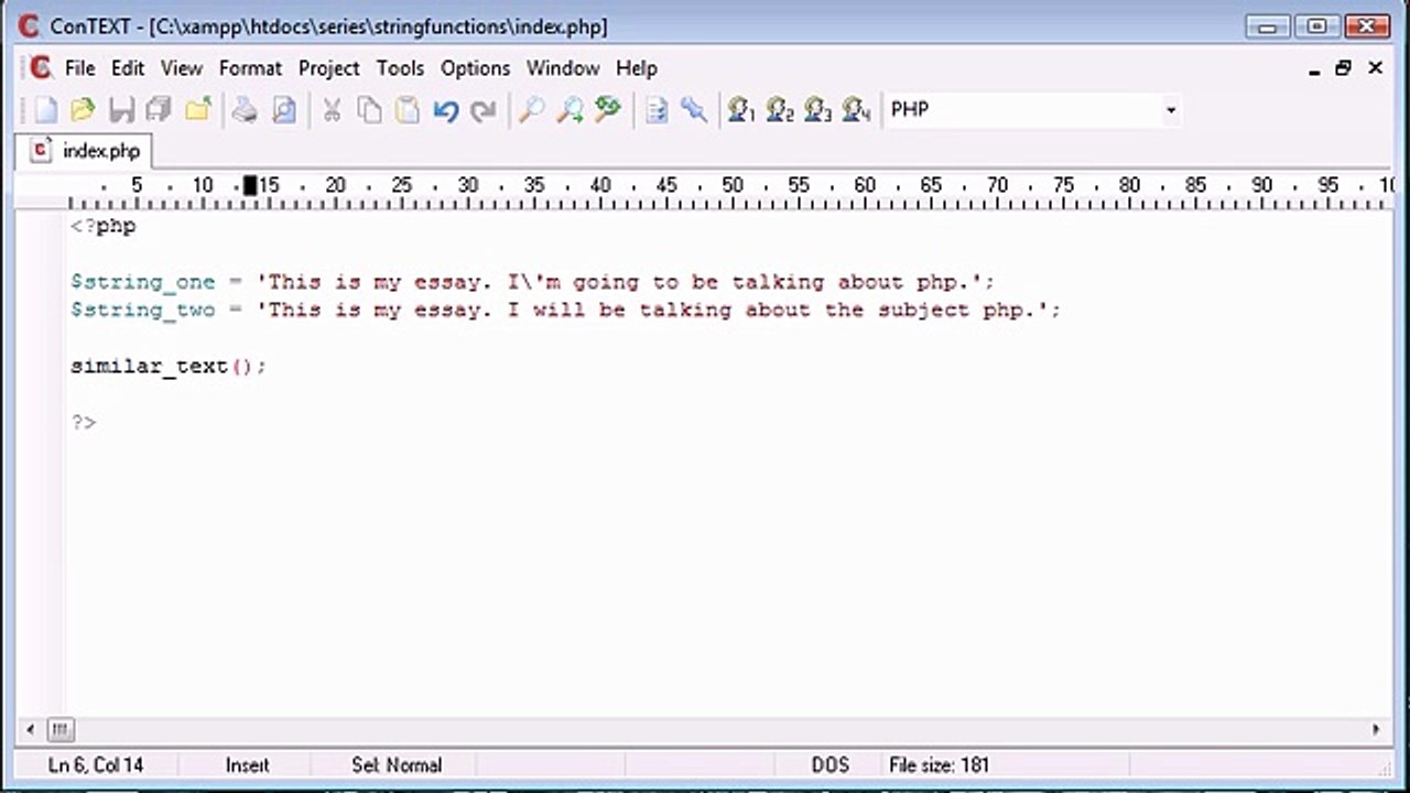 Beginner PHP Tutorial - 36 - String Functions Part 3_‏_1