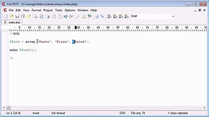 Beginner PHP Tutorial - 38 - Introduction to Arrays_‏_1
