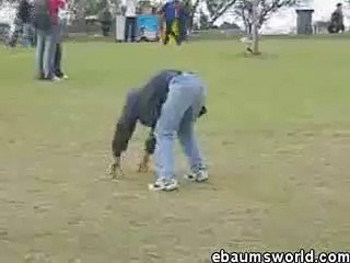 Drunk trying to stay upright