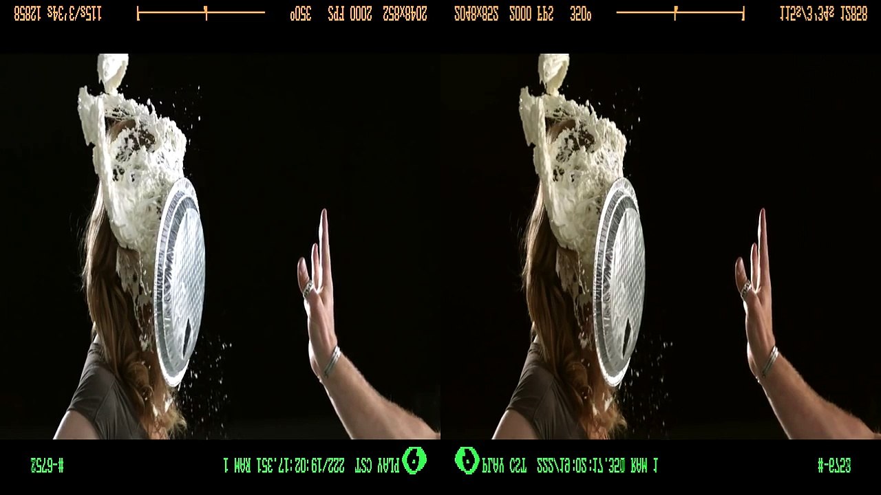 Rhiannon gets a pie in the face at 2000 fps