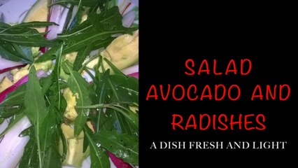 Outline - Avocado salad and radishes