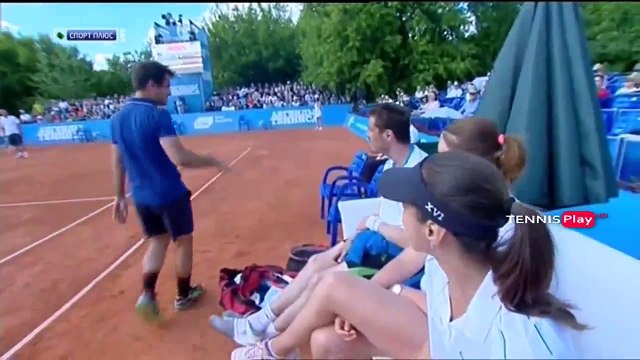 TENNIS LEGENDS. Goran Ivanisevic vs Cedric Pioline. FUNNY GAMES MOSCOW 2015